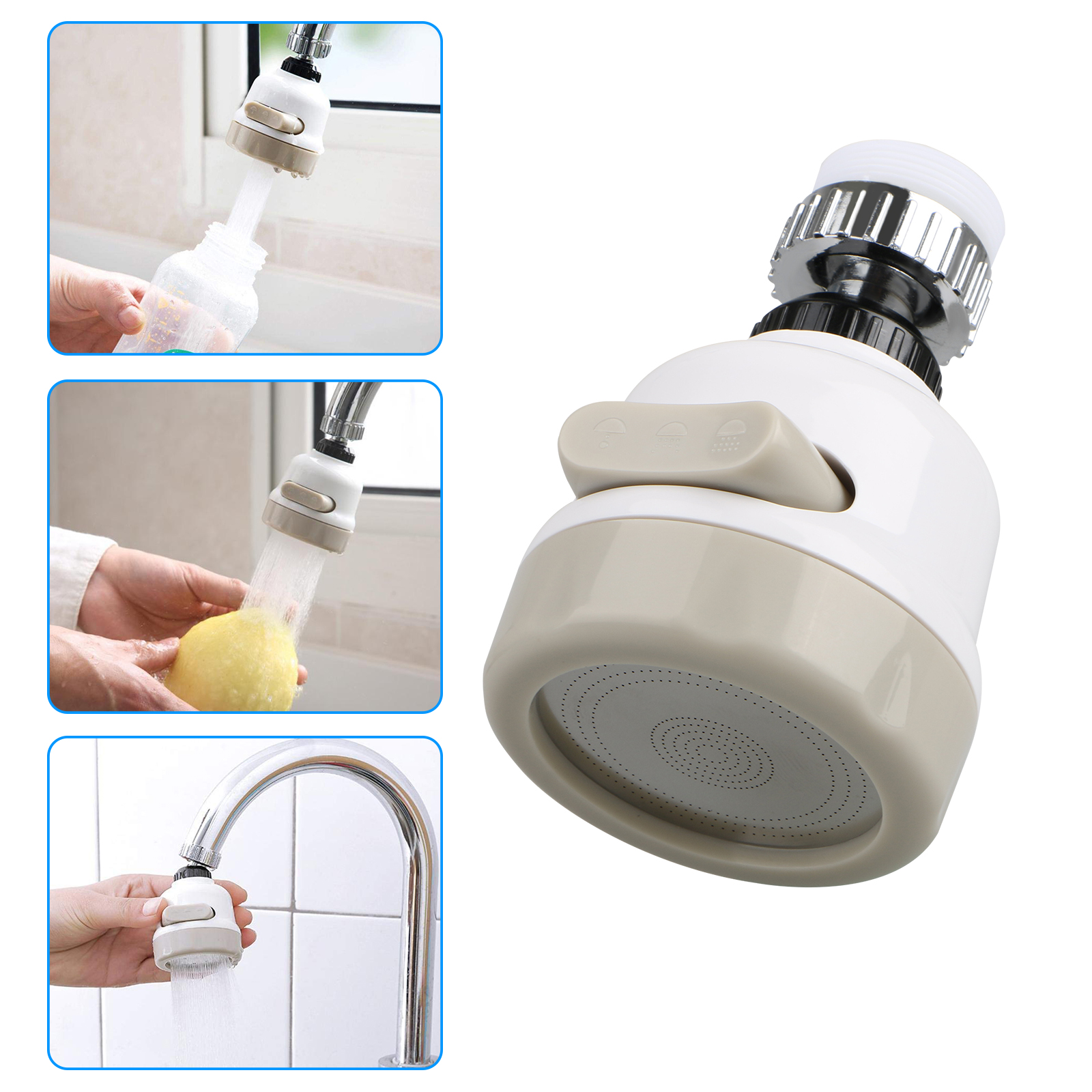 Kitchen Sink Faucet Spray Head 360°Swivel PullOut Spray Head